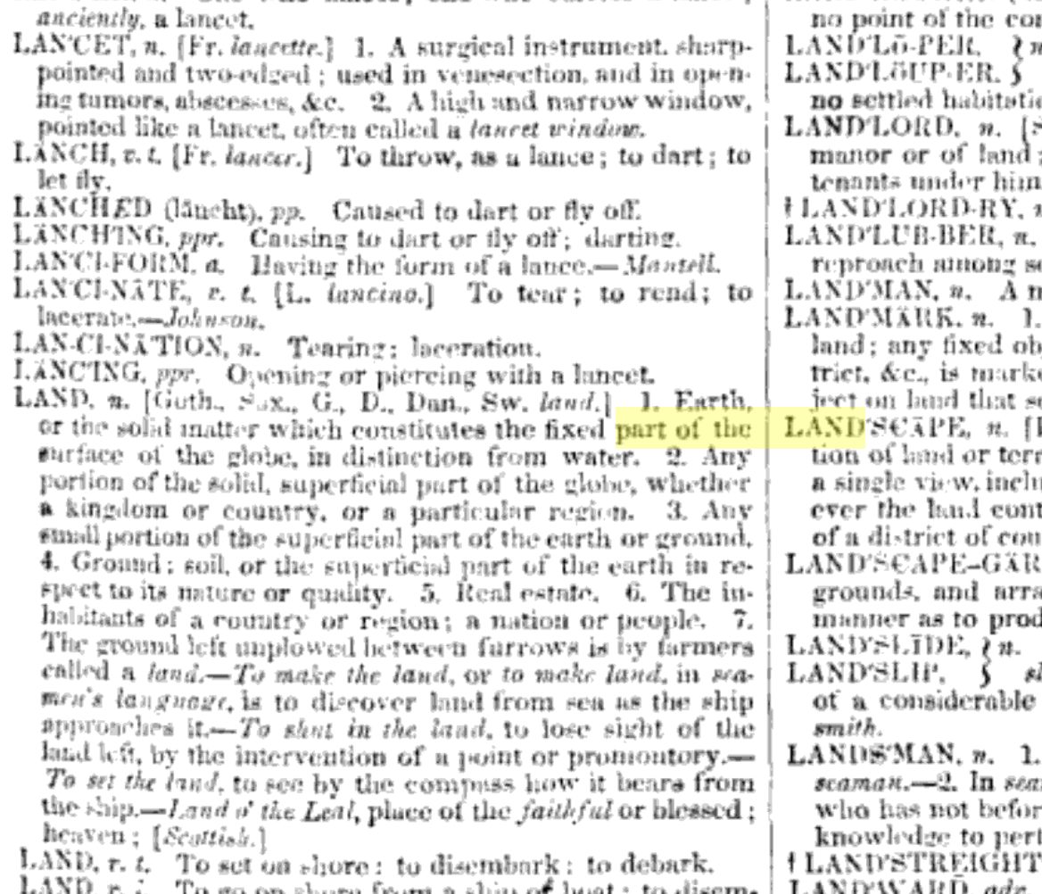 "Part of THE LÄND" in Buch aus dem Jahr 1865