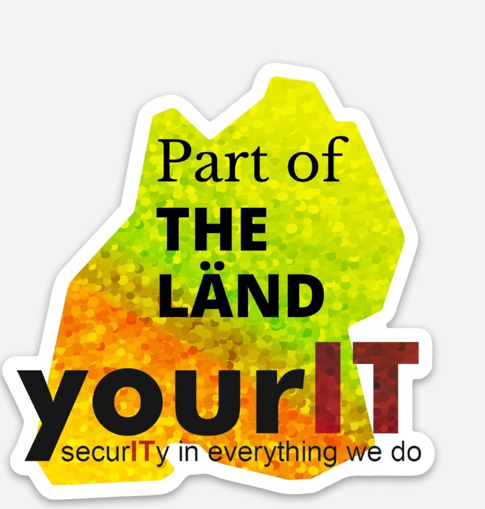 yourIT präsentiert sich als Part of THE LÄND - hier als Glitzer-Sticker